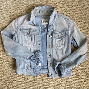 Jessica Simpson Light Wash Cropped Denim Jacket